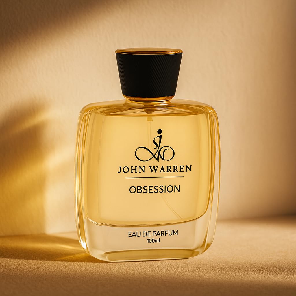 JOHN WARREN OBSESSION Luxury Perfume For Men, Long-Lasting Eau De Parfum with Bergamot, Pineapple,Moroccan Jasmine and Musk, Fresh & Strong Everyday Fragrance-100 ml