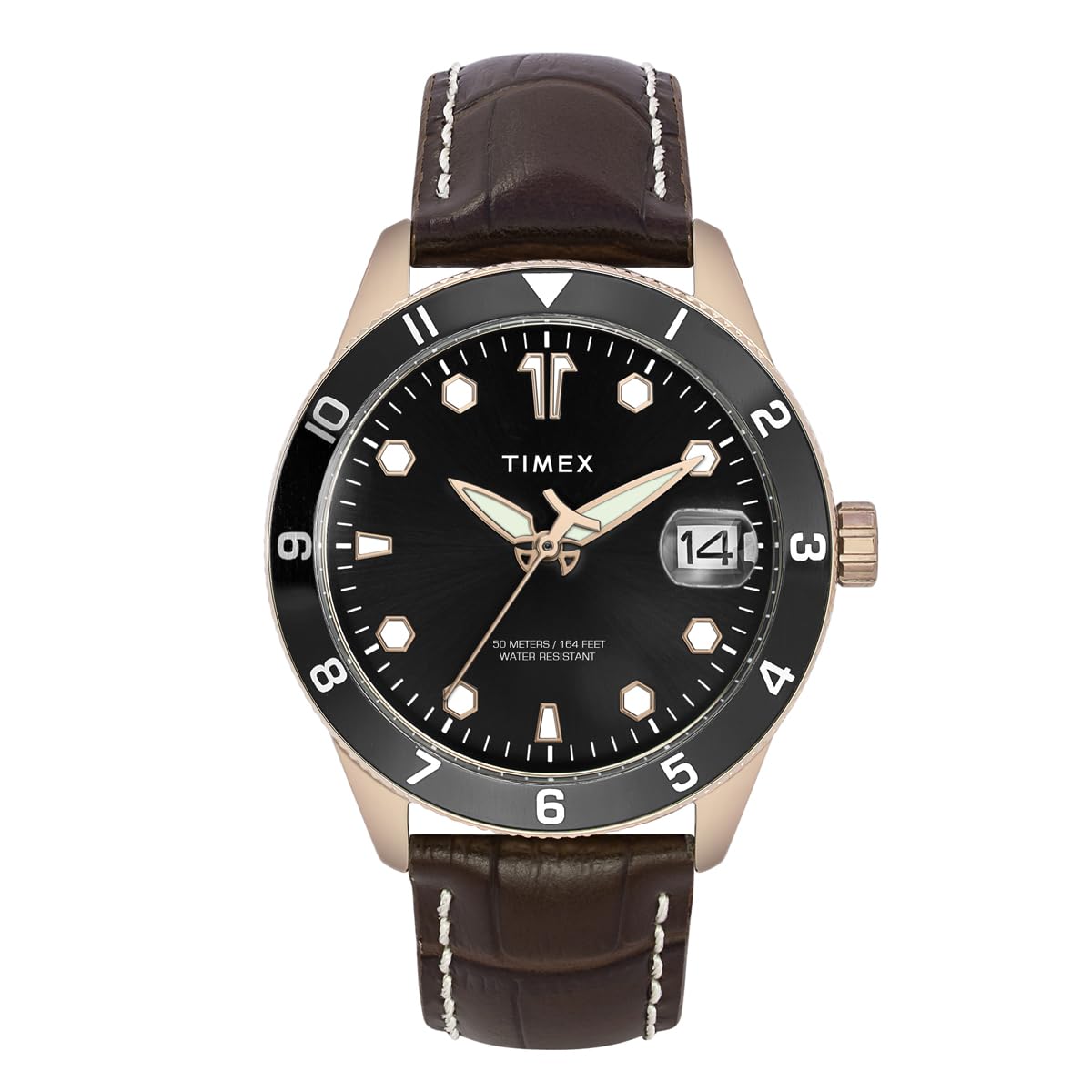 TIMEX Analog Watch for Man with Round Dial & Water Resistant Men's Wrist Watches