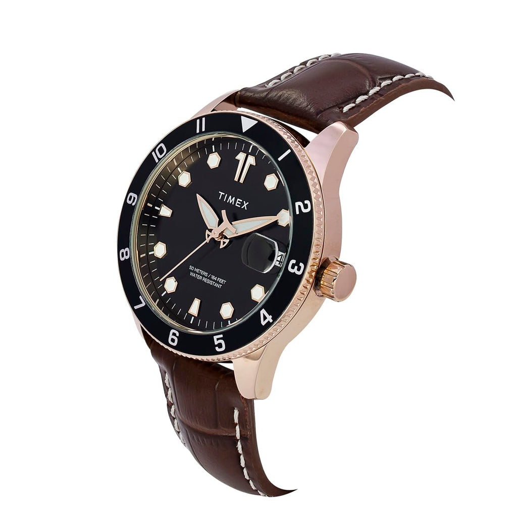 TIMEX Analog Watch for Man with Round Dial & Water Resistant Men's Wrist Watches