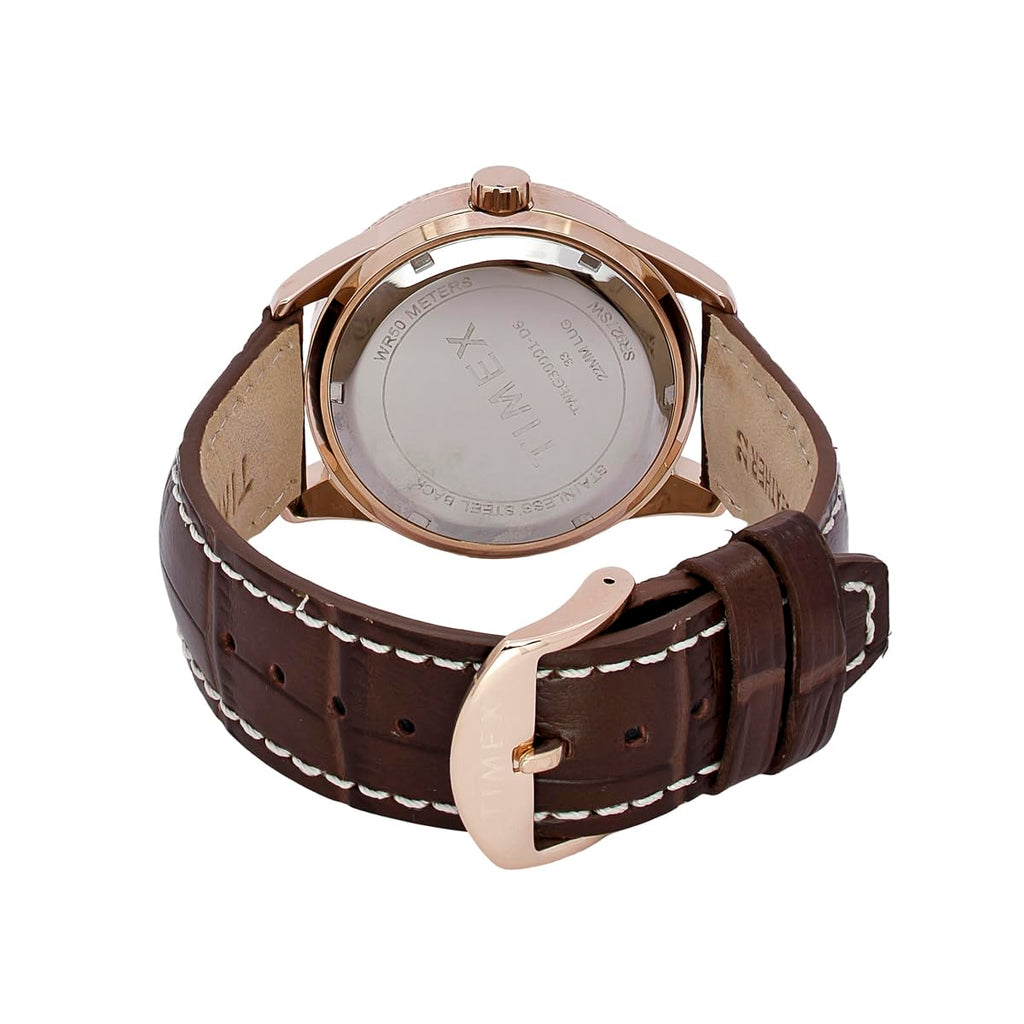 TIMEX Analog Watch for Man with Round Dial & Water Resistant Men's Wrist Watches