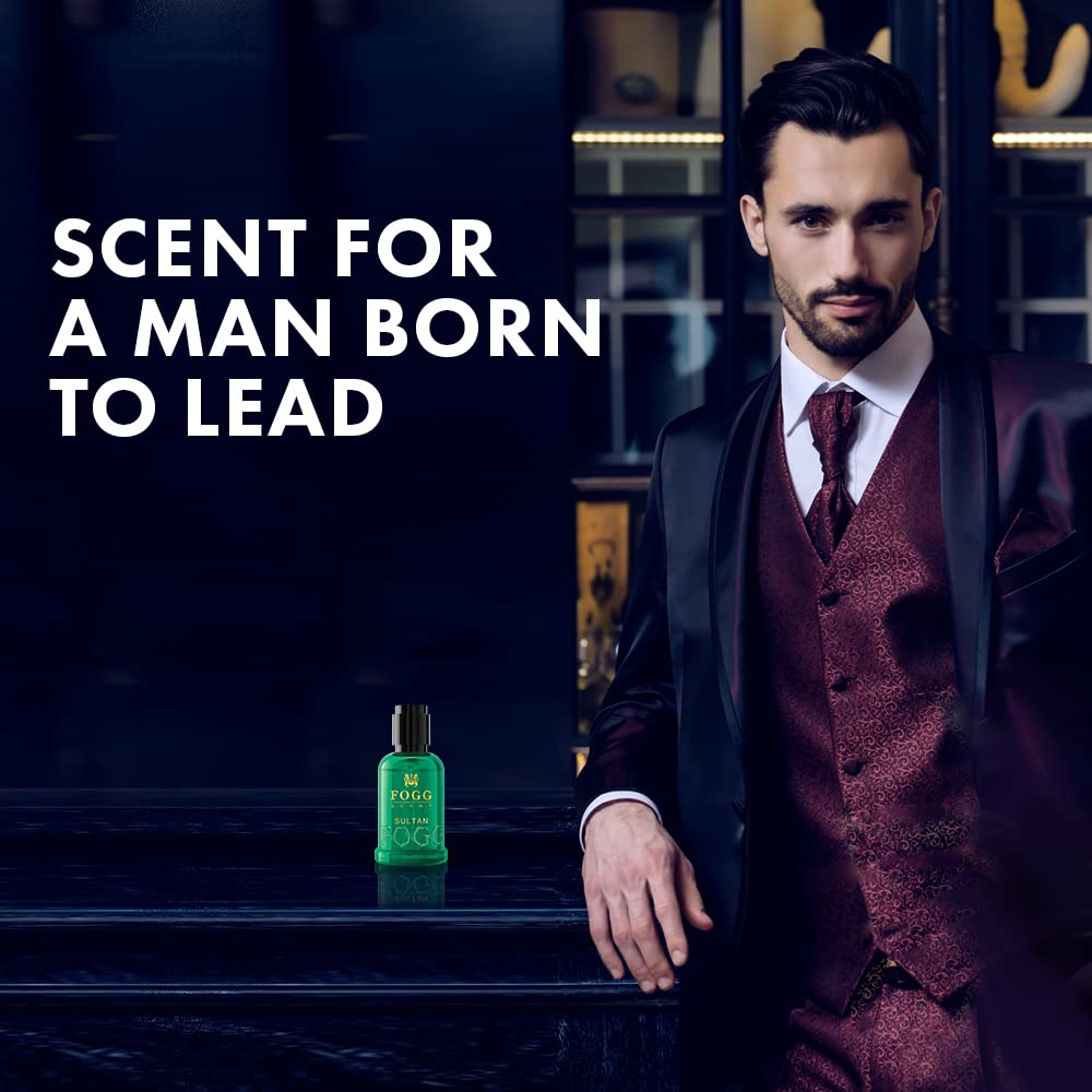 Fogg Scent Sultan Perfume for Men, Long-Lasting, Fresh & Powerful Fragrance, Eau De Parfum, 30ml
