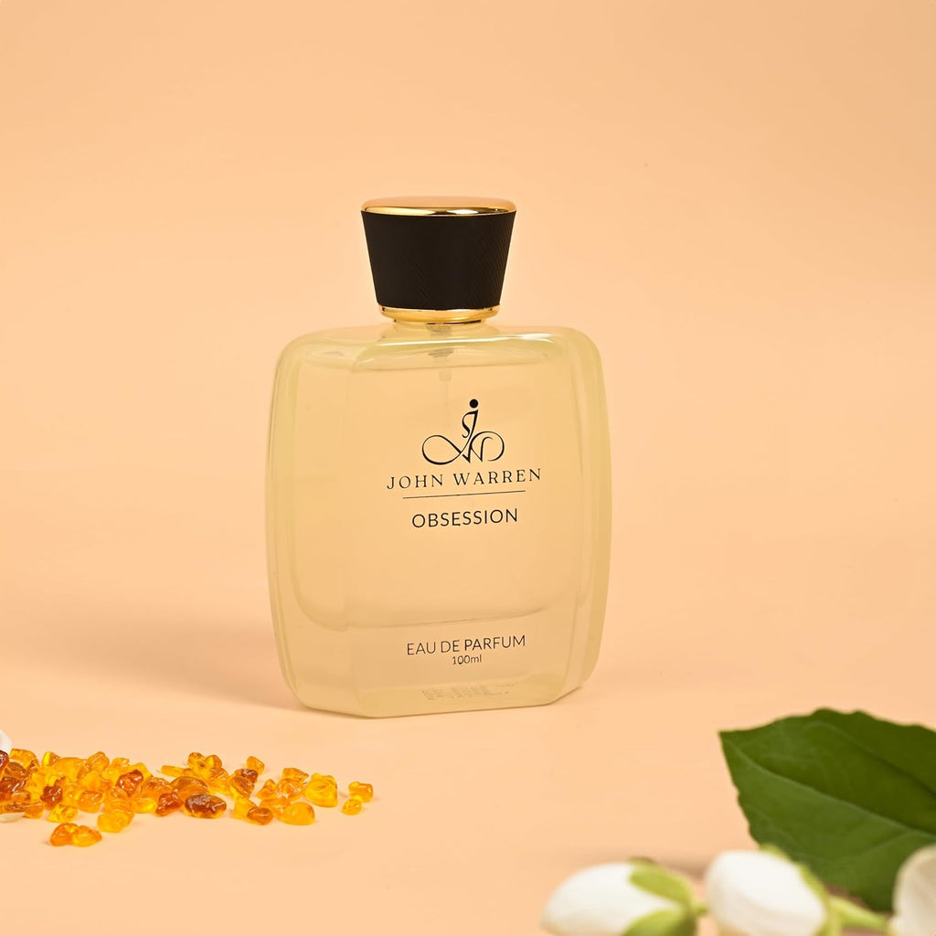 JOHN WARREN OBSESSION Luxury Perfume For Men, Long-Lasting Eau De Parfum with Bergamot, Pineapple,Moroccan Jasmine and Musk, Fresh & Strong Everyday Fragrance-100 ml
