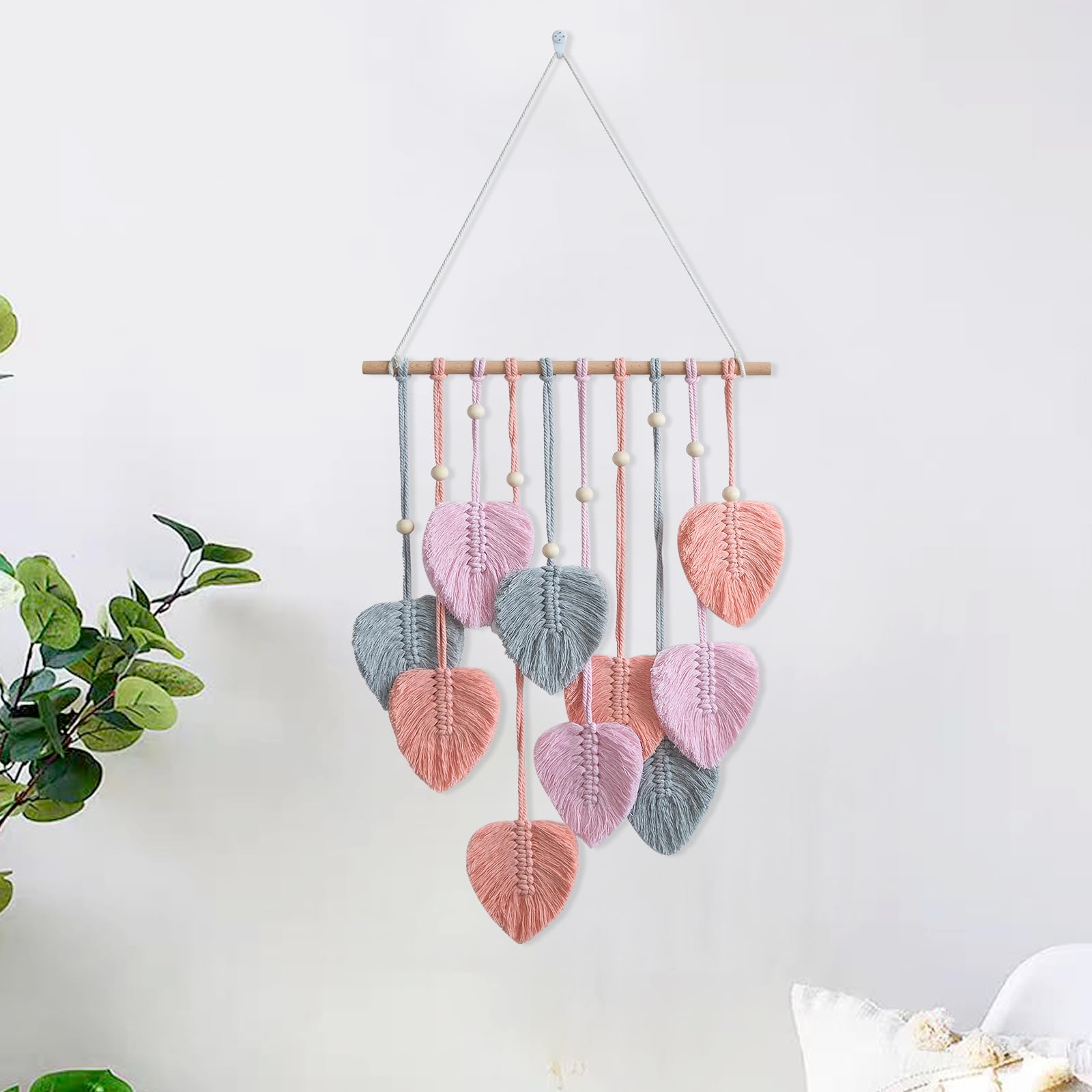 HNLMZ Arazzo da Parete in Macramè,Arazzi Tessuti a Mano in Stile Boemo,Arazzo Fatto a Mano Decorazione da Parete Per Soggiorno, Camera da Letto, Matrimonio, Decorazione Natalizia (Cachi)